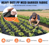 Weed Barrier Landscape Fabric, 3*300FT Heavy Duty Garden Weed Fabric, Woven PP Weed Control Fabric, Driveway Fabric, Geotextile Fabric for Landscaping, Ground Cover, Weed Blocker Weed Mat, Black